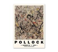Famoso Jackson Pollock Poster E Stampe Mostra Wall Art Jackson Pollock Dipinto su Tela per La Casa Decorazione della Parete di Arte Immagine 40x60cmx1 Senza Cornice