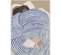 Famoso Sofia Lind Poster 《Letto disordinato》Arte della parete Sofia Lind Blu Moderna Tela di canapa Pittura Stampe astratte per l'immagine di decorazione del soggiorno 60x90cmx1 senza cornice