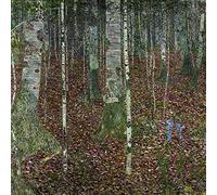 Famoso Vintage Gustav Klimt Forest Poster E Stampe Retro Wall Art Scenario Pittura su Tela Quadro estetico Nordico per l'arredamento domestico40x40cmx1Nessuna Cornice