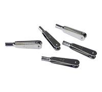 Famotec Testa forcella in acciaio con filettatura interna M2, 5 pezzi.