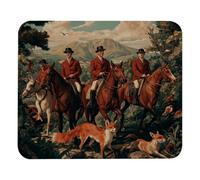 Famous Fox Hunt Mouse Pad Bordi Cuciti Tappetino per Mouse Comodo Tappetino Scrivania per Accessori Scrivania Gaming Ufficio 25X30Cm