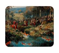 Famous Fox Hunt Mouse Pad Morbido Tappetino per Mouse Lavabile Mousepad per Gaming Laptop Casa 25X30Cm