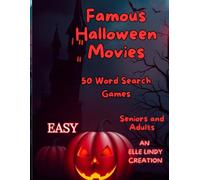 Famous Halloween Movies: 50 Easy Large Print Word Search Puzzles for Seniors & Adults (Kindle Scribe Only)