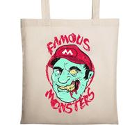 Famous Monsters Gaming Zombie Natural Ecologico Cotone Tote Bag Beige