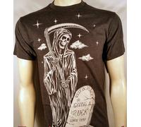 Famous Stars & Straps Rip Premium Grim Reaper Tombstone Death Punk T Shirt S-2XL