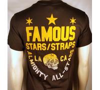 Famous Stars & Straps Strada Crest Stella Teschio Rap Urban Skate Maglietta