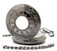 FAMoUsGoods Argento/Bronzo/Numero ARABICO Nero Numero ARABICO al Quarzo Antico Passante CAINT TASSA Pendente, Catena da Tasca for Collana da Uomo e da Donna Uomo Orologi da Tasca (Color : D)