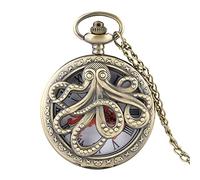 FAMoUsGoods Orologio da Tasca for Quarzo Cavo d'Epoca Orologio da Tasca Vintage Grigio/in Bronzo Orologio Pendente for Bambini Uomini Donne Donne Uomo Orologi da Tasca (Color : Bronze)