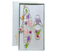 Famweylami Segnalibro Piuma e Porta-pagina, Regalo Maestra, Segnalibri Regalo Anniversari, Compleanni, Lauree, Festa degli Insegnanti, Festa della mamma, Festa dei nonni