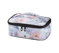 famyily Art Peonies Rosa e Bianco Lunch Bag per Ragazze Cooler Tote Bag Mens Lunch Boxes per Portatile Mini loncheras para Mujer