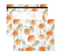 famyily Astuccio per matite trasparente, tascabile, formato A4, 2 pezzi, per insegnanti, ufficio, arte, capo, uva spina, frutta, bianco