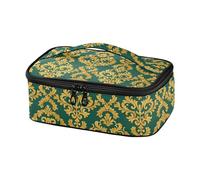 famyily Barocco giallo-verde vintage fiori borse per il pranzo per le donne Cooler Lunch Bag Mens Lunch Boxes Thermal Lunch Bag Office