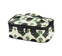 famyily Black Skull Buffalo Plaid Shamrock Gnome St Piccole Borse per il pranzo per le donne Borse termiche Lunch Box per gli uomini Contenitore termico per il pranzo Picnic