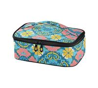 famyily Blu e Rosso Giapponese Vintage Fiori Ragazze Lunch Bag Isolato Tote Lunch Box per Uomini Soft Liner Lunch Bags Work