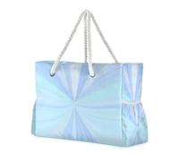 Famyily Blue Ray - Borse da donna, a prova di sabbia, con tasche laterali con cerniera, borsa da spiaggia, borsa da lavoro, borsa per la spesa