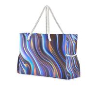 Famyily - Borsa a mano in stile laser da donna, con tasche laterali da donna, viaggio nel fine settimana, per piscina, palestra, viaggi di generi alimentari