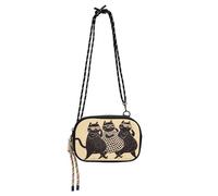 famyily Borsa a tracolla antifurto da uomo pratica con tracolla regolabile borse laterali Go shopping- Retro antica mappa, Cute Cats Nero Marrone