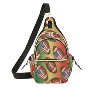 famyily Borsa a tracolla da donna, alla moda, casual, per golf, viaggi, bassotto in stile cartone animato, Rugby American Juneteenth