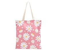 famyily Borsa bianca della tela della margherita delle borse di totalizzatore della tela per le donne per il viaggio tutto