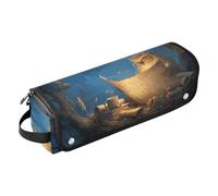 famyily Borsa da viaggio per attrezzi da donna con tappetino in ferro a doppio strato, custodia da viaggio per arricciacapelli, piastra per capelli piatti, gufo mistico Galaxy Night