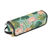 famyily Borsa da viaggio per strumenti per capelli con cuscinetto resistente al calore, custodia da viaggio portatile per strumenti caldi, ferro arricciacapelli, volumizzatore per capelli, ninfee in