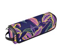 famyily Borsa da viaggio per utensili da donna con cuscinetto resistente al calore, custodia da viaggio a doppio strato, per ferri da stiro, piastre arricciacapelli, gigli viola, arte moderna nobile