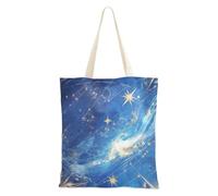famyily Borsa di tela di canapa blu scuro cielo stellato borsa di tela per le donne per il collega Tote Bag a buon mercato