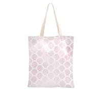 famyily Borsa di tela di canapa di lusso del modello di tela di canapa dell'oro rosa per le donne per il viaggio carino Tote Bag