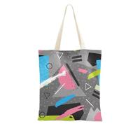 famyily Borsa di tela media di arte astratta grigia per le donne di tela per il lavoro Tote Bag piccola