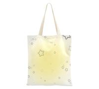 famyily Borsa di totalizzatore delle donne della cavità nera delle stelle della tela di totalizzatore per le borse su misura della drogheria del panno