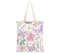 famyily Borsa di totalizzatore media della tela di canapa del prato estivo senza cuciture della tela di canapa Totes per le donne per la borsa di totalizzatore dell'amico