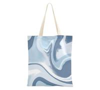famyily Borsa di totalizzatore media delle donne di gradiente blu-grigio della tela per le borse su misura della tela dell'amico per i mestieri