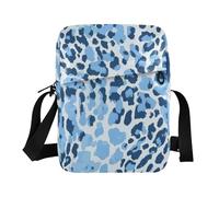 famyily Borsa messenger a tracolla da uomo borsa a tracolla Croos Body Borse Tracolla Regolabile per sport all'aria aperta Sport all'aria aperta - Blu Estate Leopard Print