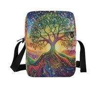 famyily Borsa messenger da uomo a tracolla da uomo borsa a tracolla casual da donna tracolla regolabile per scuola scuola - The Tree Of Life colorato