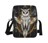 famyily Borsa messenger da uomo a tracolla piccola borsa a tracolla da donna borsa a tracolla regolabile per lavoro lavoro - Dreamy Colors Tarocchi Owl