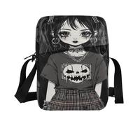 famyily borsa messenger da uomo borsa a tracolla borsa a tracolla da uomo tracolla regolabile per lavoro lavoro - Gothic Anime Girl Black