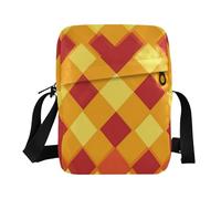 famyily Borsa messenger per gli uomini Borsa a tracolla Crossover Borse a tracolla per le donne Cinghia regolabile per lavoro lavoro - Giallo Rosso Fungo