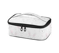 famyily Borsa per il pranzo con coniglio bianco carino cartone animato per bambini piccole borse per il pranzo isolate piccola scatola per il pranzo per le donne scatole termiche con manico