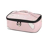 famyily Borsa per il pranzo con disegni di unicorni e pesche in stile cartone animato, borsa per il pranzo, per adulti, per donne, morbida fodera, resistente all'acqua