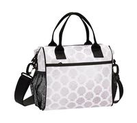 famyily Borsa per il pranzo da donna con motivo viola oro di lusso, con portabottiglie, borsa termica per il pranzo con tracolla, per adolescenti, ragazze, insegnanti, cucina