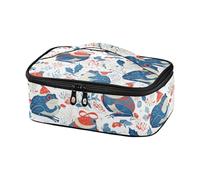 famyily Borsa per il pranzo decorativa invernale con rospo dei cartoni animati rosso e bianco borsa termica da donna borsa per il pranzo per asilo nido per riutilizzabile carino lunch box