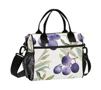famyily Borsa per il pranzo viola uva per ragazzi con cerniera Lunch Box Borse con tracolla Scatole per il pranzo per la scuola da viaggio femminile
