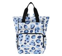 famyily Borsa per pannolini per bambini, grande, unisex, da viaggio | Borsa da viaggio multifunzionale per maternità, regalo per baby shower, stampa leopardata blu