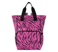famyily Borsa per pannolini, zainetto, borse per bambini per mamma | Elegante borsa da viaggio premaman, essenziale per neonati, pelle animale, leopardata, viola, nero