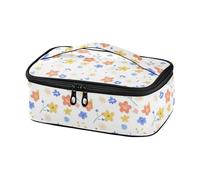 Famyily - Borsa termica da uomo con fiori piccoli, colore: bianco