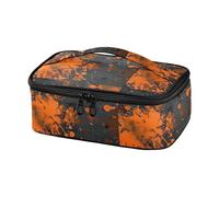 Famyily - Borsa termica per il pranzo con isolamento dalle collisioni, arancione fluorescente e nero, per il pranzo da uomo