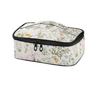 famyily Borsa termica per il pranzo con motivo floreale e farfalle e erbe aromatiche, per ragazze, mini borsa termica riutilizzabile