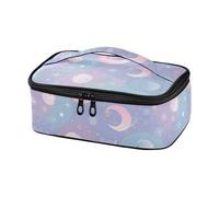 famyily Borsa termica per il pranzo con pianeta stellare color pesca e viola, per ragazzi, per lavoro