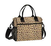 famyily Borsa termica per il pranzo con stampa leopardata ghepardo, borsa per il pranzo con tracolla per ragazzi infermieri università
