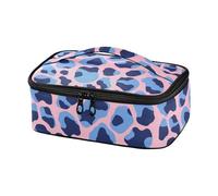 famyily Borsa termica per il pranzo con stampa leopardata pesca leggera blu borsa termica per ragazze adolescenti mini borsa termica riutilizzabile